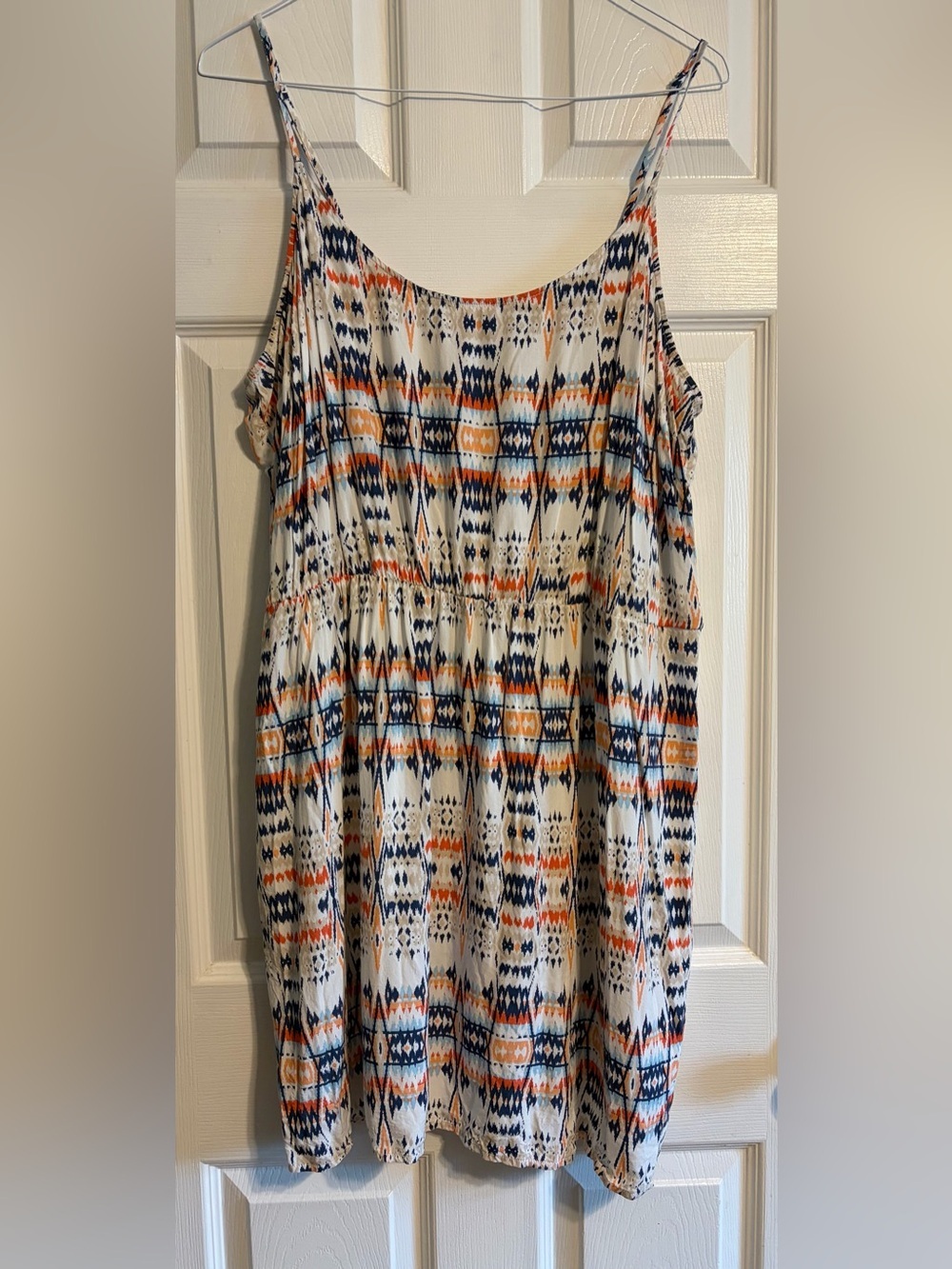 Old Navy Aztec Geometric Cami Dress XXL Orange Blue